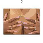 Poster Hip Hop Schmuck Mode | Schwarz Mädchen · Bilder Wohnzimmer | Wandbilder Schlafzimmer | Deko Print ohne Rahmen | Bilder  Kunstdruck - Image 9