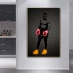 Poster Mike Tyson Neon Boxhandschuhe · Gym · Wohnzimmer Bilder · Trainingszimmer Bilder · Deko Print · ohne Rahmen - Image 2
