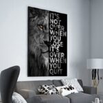 Poster Motivation Löwe Schwarz Grau · Wandbilder Wohnzimmer & Schlafzimmer · Deko Print Bilder · ohne Rahmen - Image 4
