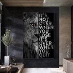 Poster Motivation Löwe Schwarz Grau · Wandbilder Wohnzimmer & Schlafzimmer · Deko Print Bilder · ohne Rahmen - Image 8