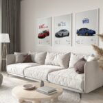 Poster Sportwagen  BMW LOTUS SUBARU Klassiker Legenden · Geschenk für ihn · Wohnzimmmer & Büro · Wand Deko · Print ohne Rahmen
