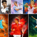 Poster Tennis Spieler Roger Federer · Geschenkidee · Deko Print ohne Rahmen