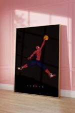 Superheld Basketball Dunk Poster · Comic Stil Illustration · Pop Art Film Charakter Design · Print ohne Rahme - Image 2