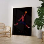 Superheld Basketball Dunk Poster · Comic Stil Illustration · Pop Art Film Charakter Design · Print ohne Rahme - Image 3