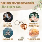Guardian angel keychain in a heart made of olive wood - Image 6