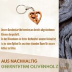 Guardian angel keychain in a heart made of olive wood - Image 7