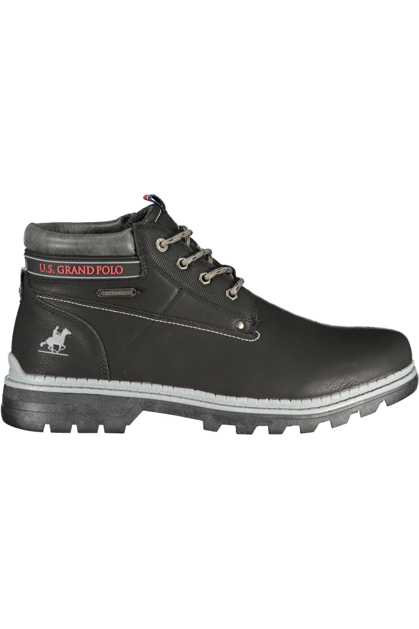 usgrandcalzaturastivaleuomonero_1.jpg US GRAND FOOTWEAR MEN'S BLACK BOOT - Image 1