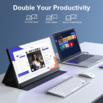 15.6 Inch HDR IPS Portable Monitor, 1080P FHD USB-C HDMI, Dual Speaker Travel Screen for Laptop - Image 3