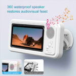 Bathroom Waterproof Mobile Phone Box 360 Degree Rotation Touch Screen