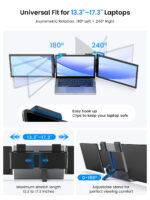 Portable Monitor 14 Inch Wireless Triple, Laptop Screen Extender, Ultra-Slim - Image 5