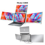 Portable Triple-screen Display Connect Secondary Display Monitor